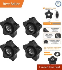 4 Pcs Star-Shaped 5/16-18 Nylon Knobs – Durable Clamping Nuts for Professionals
