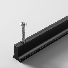 Black Cabinet Pull 12.6″ Hole Centers T-Shape Drawer Handle Aluminum Alloy