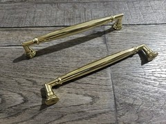 10pk khtumeware 6 Inch(152mm) Hole Center Polished Brass Cabinet Pulls Handle