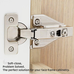 (50 PCS) Full Overlay Soft Close Cabinet Hinges for Kitchen Cabinets – 105° Face