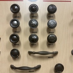 Top Knobs Cabinet Pulls And knobs From Display (Display Board Not Included).