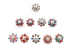 10 Original Marrakesh multicolour drawer knob mosaic ceramic cabinet knobs