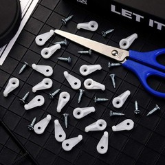 Clear Acrylic Glass Clips – 50 Pack with Screws for Cabinet and Window Install