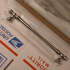 9 Pack Polished Chrome Cabinet Pulls 7-1/2 Inch (192mm) Hole Centers Modern 9 in