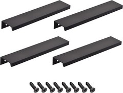 LC LICTOP Mount Finger Edge Pull Concealed Handle Black 6″