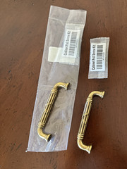 Emtek Ribbon & Reed Estate 4″ C to C Fixed Pulls, Set of 2, Unused