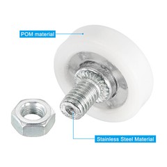 6 Pack 22mm Drawer Rollers Plastic Drawer Pulley Replacement Wheels Bearing