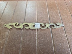 5.5 inch brass finish cabinet knob backplate Escutcheon new old stock