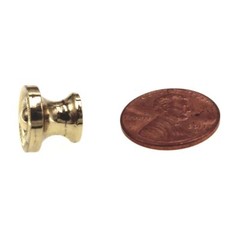 FKI Hardware Period Brass 1/2″ Round Solid Brass Cabinet Knob Polished Brass Q64