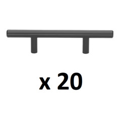 *2 10-PACKS* GlideRite 3 in Matte Black Solid Handle Drawer Bar Pulls = 20 Pulls