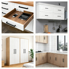 Lot Matte Black Modern Square Cabinet Pulls Stainless Steel for Kitchen Drawers