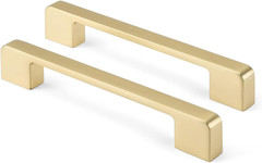 20 Pack Gold Cabinet Pulls 5 Inch Square Handles Zinc Alloy