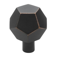 GlideRite 1-1/2 Inch Solid Faceted Polygon Cabinet Hardware Knob – 5826-ORB