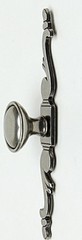 Hardware Cabinet Dresser Drawer Pull KNOB with Long Backplate Antique Pewter