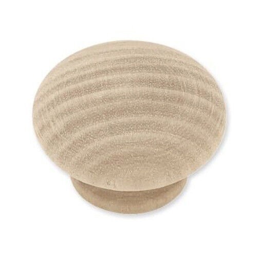 Wood Knob Pull Kitchen Cabinet Drawer Handle Unfinished