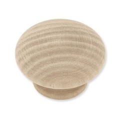 Wood Knob Pull Kitchen Cabinet Drawer Handle Unfinished