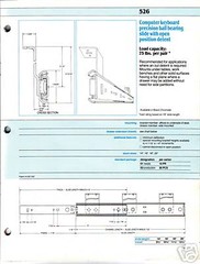 GRANT KEYBOARD SLIDES #526 20″ ZINC POLY BAGGED