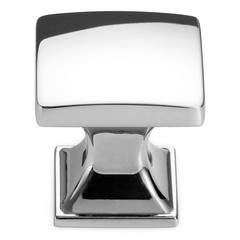 Curved Square Top Cabinet Knobs Polished Chrome Pull Handles 25mm /1 Inch, 1…