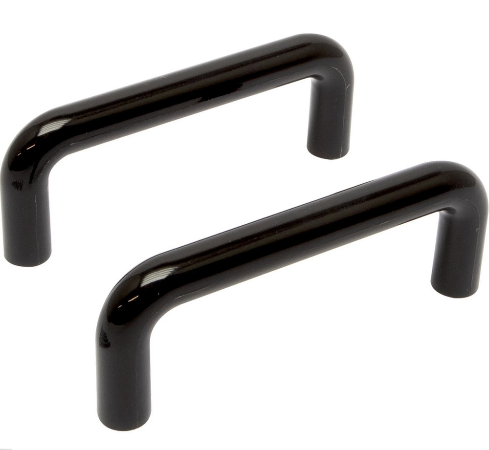 Mainstays P11275L-FB Flat Black 3″ Plastic Wire Cabinet Drawer Pulls 2 Pack