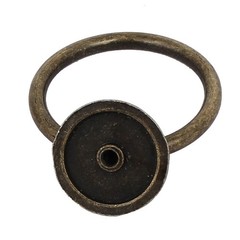 Furniture Drawer Door Retro Style Ring Pull Handles Bronze Tone 52x43x13mm 6pcs