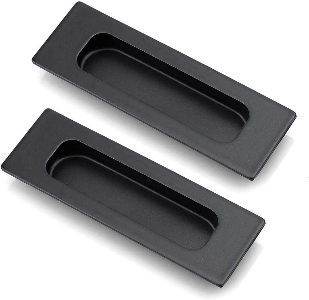 2 Pack 120mm Flush Sliding Closet Door Pulls, Recessed Finger Pulls for Slidi…