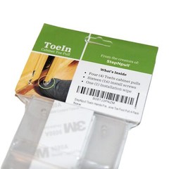 ToeIn Hands Free Cabinet Door Adhesive Toe Foot Pull 4PCS Touchless Opener