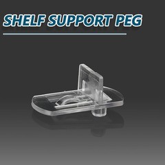 50pcs 8mm Clear Plastic Shelf Pins Self-Locking Cabinet Shelf Support Pegs