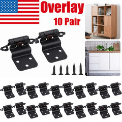 10Pair 3/8″ Inset Semi Partial Wrap Around Kitchen Cabinet Hinges with Screws