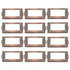12pcs Zinc Alloy Cabinet Drawer Cupboard Tag Label Frames File Name Card Holder