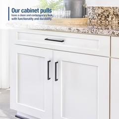 Pack Cabinet Handles Cabinet Pulls, 7-1/2 Inch 7-1/2 In Hole Center 20 Black