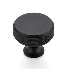 5 Pack Round Matte Black Knobs Knurled Single Hole Pulls Solid Black Kitchen …