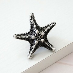 Starfish Antique Silver Dresser Knob Drawer Knobs Kitchen Cabinet Sea Star