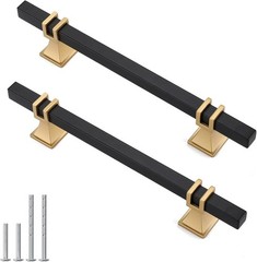 10 Pack 5 Inch Black and Gold Cabinet Pulls Black and Gold Cabinet Handles