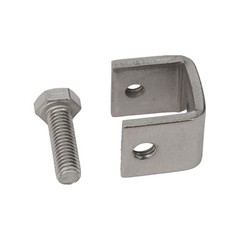 C-clamp Jaw U-shaped Clip Silver Stainless Steel Table Bracket With Screw