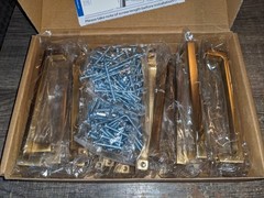 30 Pk Champagne Bronze Solid Cabinet Handles, 5″ Hole Centers Drawer Pulls