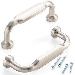 10 Pack 3 Inch Hole Centers, Brushed Nickel Cabinet Pulls Satin Nickel Cabine…