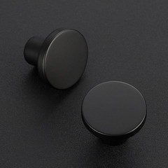 Elegant 10-Pack Black Drawer Pulls – Modern Round Knobs for Any Cabinet Space