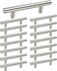Homdiy 15 Pack Brushed Nickel Cabinet Pulls 3 Inch Handles Stainless Steel Cabin
