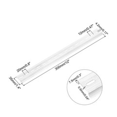 DIN Rail 12″ x 1.4″ x 0.3″ Slotted Zinc Plated Iron with Screw 5 Set