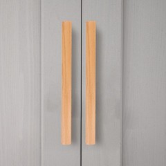 2Pcs Reusable Wooden Drawer Handles Khaki Wood Pulls for Kitchen Cabinets
