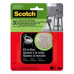 3M SP Scotch Felt Pads: 1-1/2 in. custom fit / 20-pack (Beige)