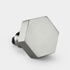 Brass Gold, Black, Antique Gold, Grey And Silver Hexagonal Cupboard Door Knobs
