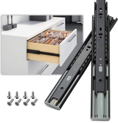 BAIDICE Soft Close Metal Drawer Slides Rails 12″ 100lbs Side Mount Ball Bearing