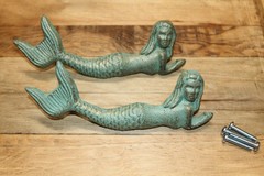1-MERMAID HARDWARE,Mythical Decor,Beach Home Style,Dresser Pulls,Handles,HW-54