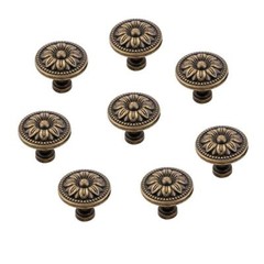 8 Pack Metal Flower Shape Pull Handles for Kitchen Cabinet Closet Drawer