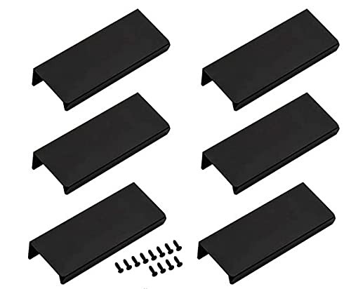 Edge Pull Handles for Cabinets, 3.15 Inch Aluminum Alloy Finger Tab Pulls, Co…