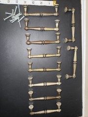 Set Of Ten (10) Bronze Edwardian Pull/ Handle Knob