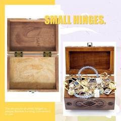 100 Pieces Small Hinges for Wooden Box Bronze Mini Hinges Tiny Hinge for Jewelry