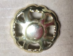 LOT of 21 POLISHED Filigree Design Bright Brass Finish Cabinet Knobs