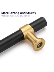 Cabinet Pulls Matte Black and Gold Cabinet Handles 6 Pack 7.5 Inch Kitchen Door